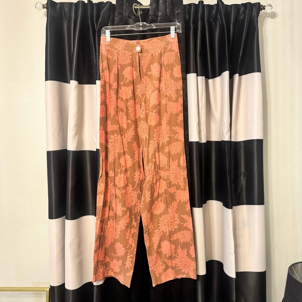 NOVELLA ROYALE SILK MORGAN TROUSERS - Picture 2 of 8